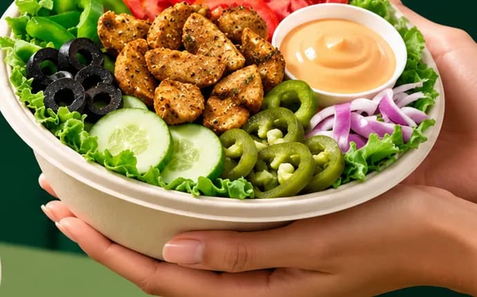 SUB11 salad bowl held in two hands
