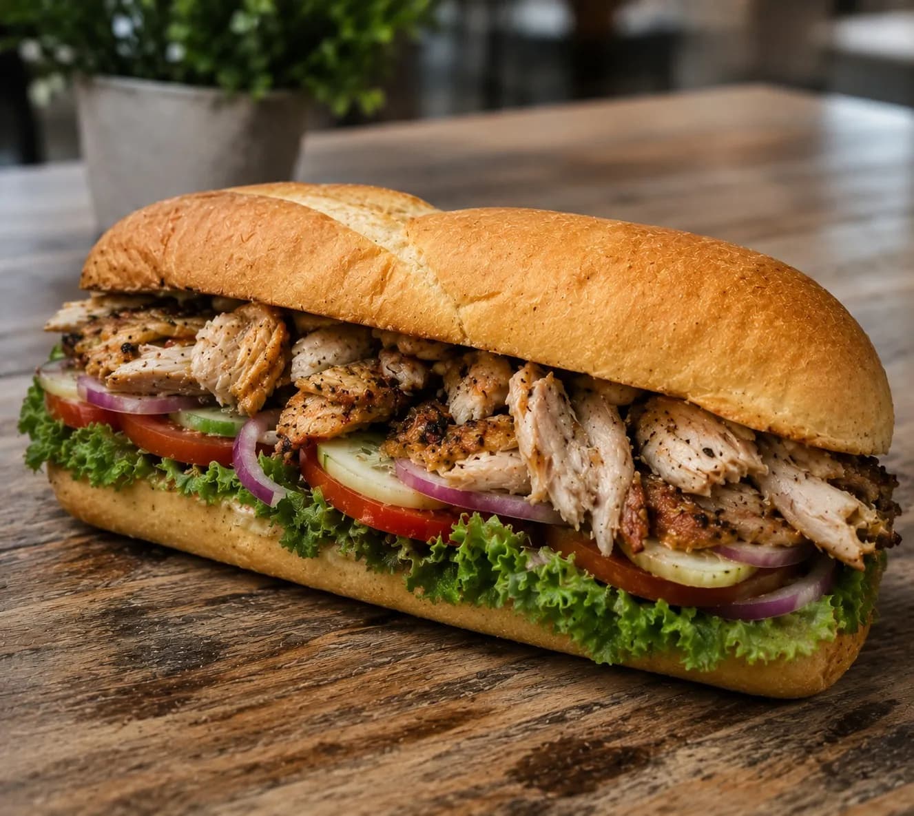 Roast chicken sub